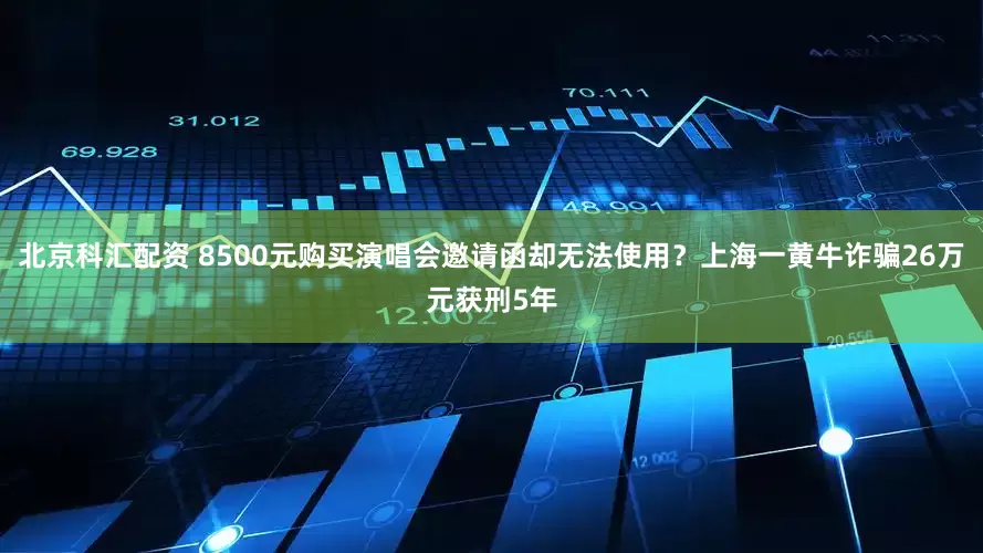北京科汇配资 8500元购买演唱会邀请函却无法使用？上海一黄牛诈骗26万元获刑5年