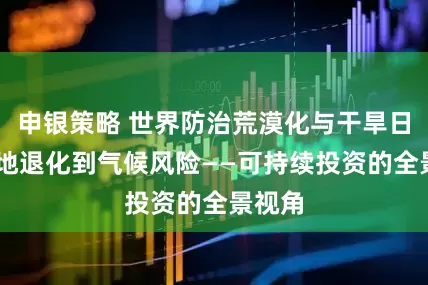 申银策略 世界防治荒漠化与干旱日|从土地退化到气候风险——可持续投资的全景视角